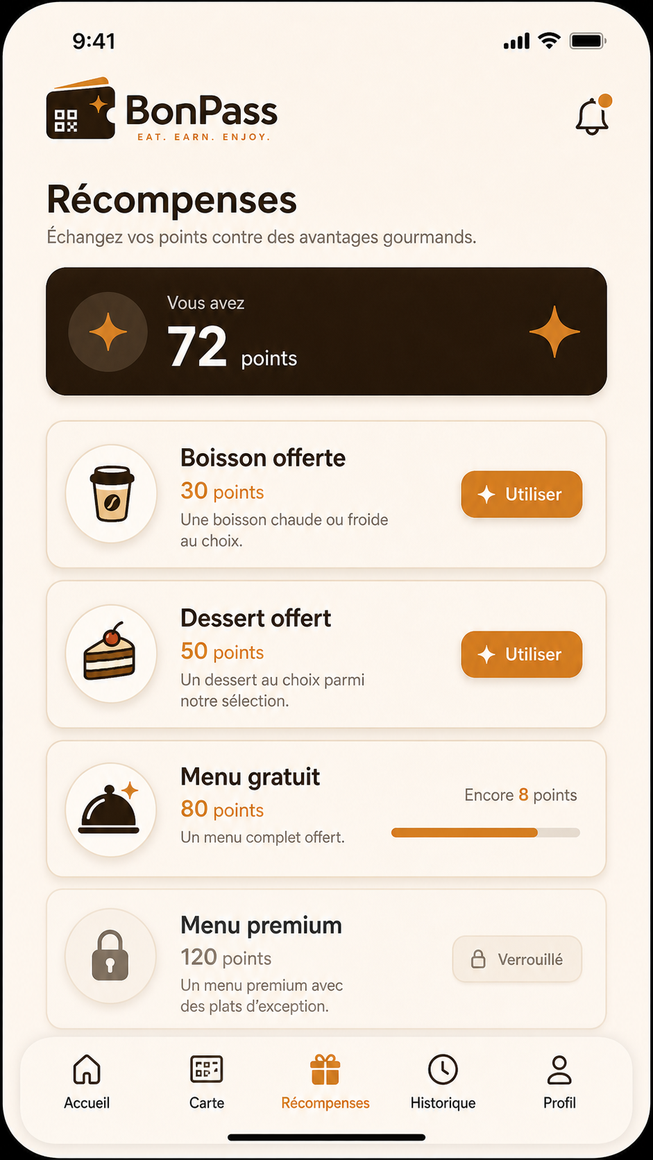 Récompenses BonPass